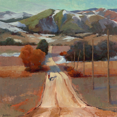 It's A Long Walk Home Buddy 20x20 $1300 at Hunter Wolff Gallery